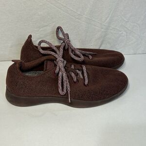 ALLBIRDS Wool Lace Runners Women’s size 8 Burgundy Maroon Comfort